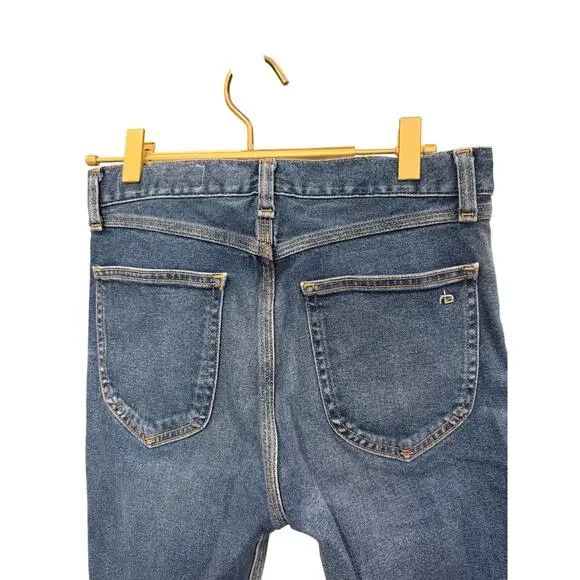 Rag & Bone Skinny Jeans Raw Hem Dark Wash 27 EUC - Picture 4 of 9